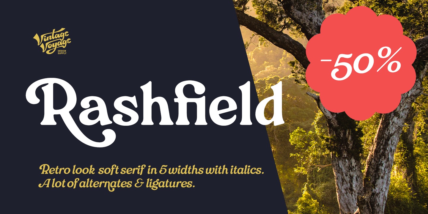 Ejemplo de fuente VVDS Rashfield SemiBold Italic